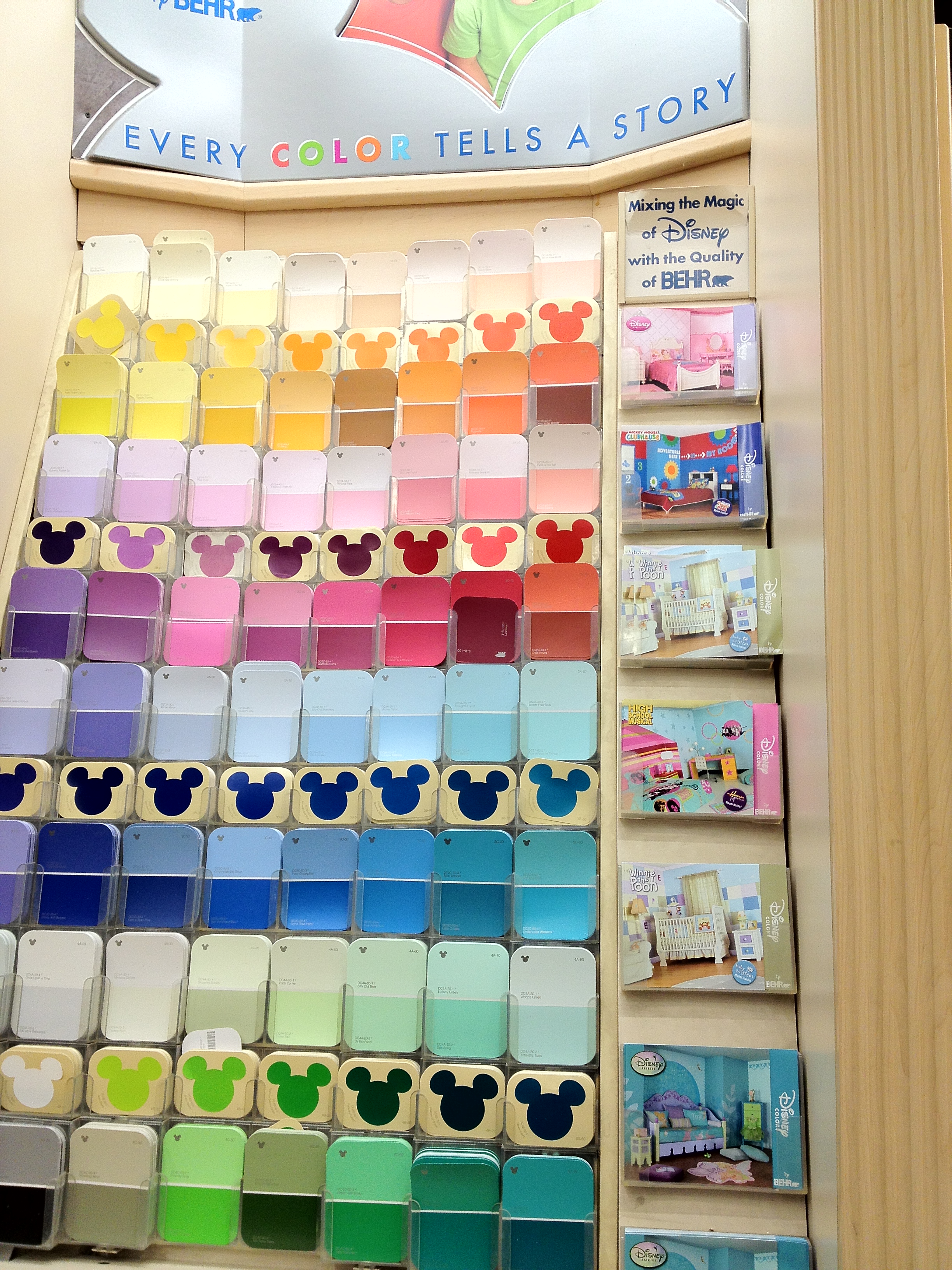 Disney Paint Swatches From Endearing Home Depot Paint Design ...