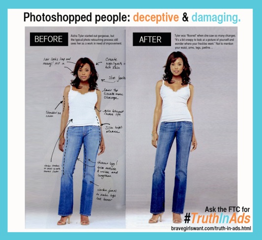 Photoshoped people: deceptive and damaging